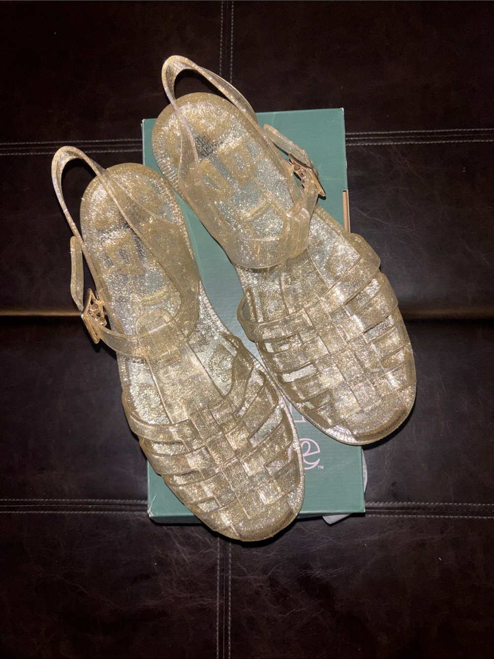 wild fable Glitter Clear Jelly Slingback Sandals
